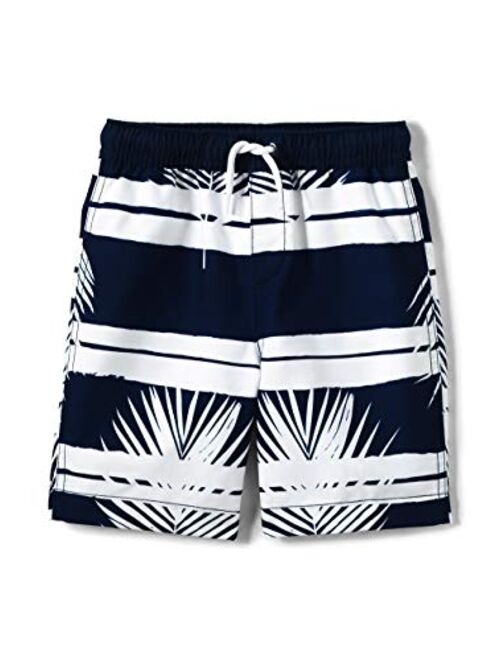 Lands' End Boys Print Swim Trunks