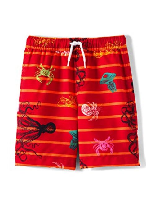 Lands' End Boys Print Swim Trunks