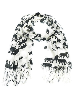 Hand By Hand Women's Animal Pashmina Scarf Wrap Elephant Shawl Wrap