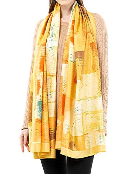 Satin Scarf For Women Silky Scarves Long Sheer Chiffon Lightweight Cardigan Wrap Shawl For Party And Fashion Dress