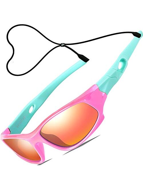 ATTCL Kids Hot TR90 Polarized Sports Sunglasses For Boys Girls Child Age 3-10