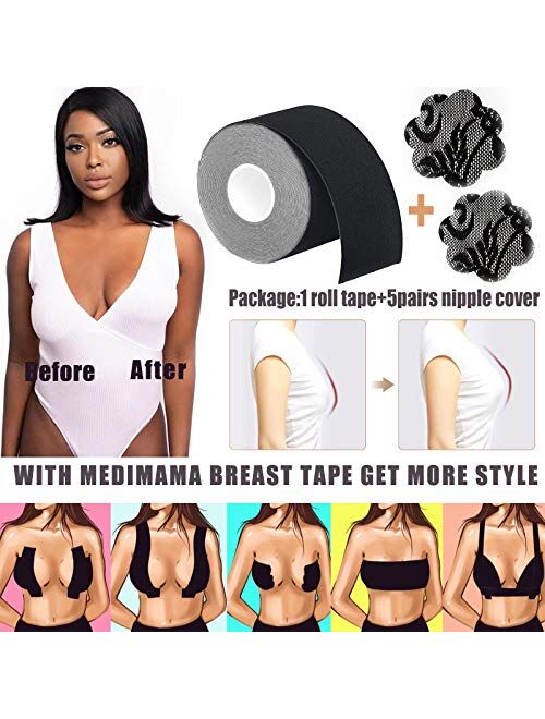 Boob Tape Breast Lift Tape Adhesive Bra Nipple Cover,A-G Cup