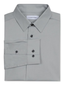 Big Boys Slim Fit Solid Stretch Poplin Shirt