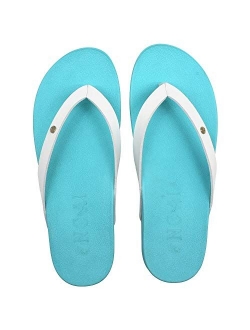 ONCAI Womens Flip Flops for Women Black for Girls Waterproof Outdoor Summer Beach Slippers with Arch Support Women Sandals