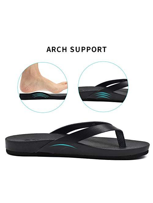 ONCAI Flip Flops For Women Yoga Mat Non-Slip Womens Flip Flops Sandals  Summer Beach Slippers With Arch Support Slip On Lightweight EVA Sole Beige  Size 4 : : Clothing, Shoes & Accessories