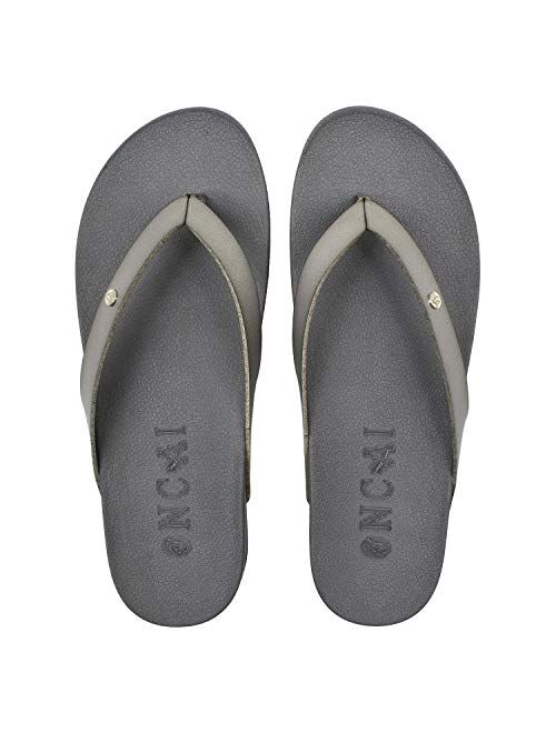 ONCAI Womens Flip Flops for Women Black for Girls Waterproof Outdoor Summer Beach Slippers with Arch Support Women Sandals