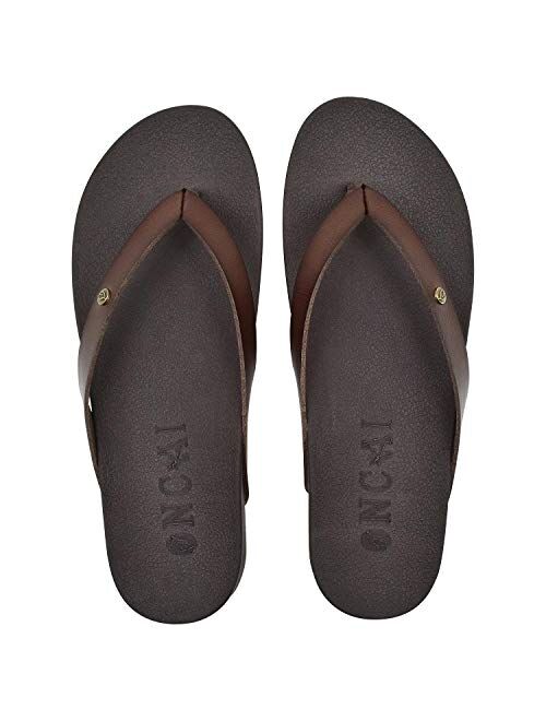 ONCAI Womens Flip Flops for Women Black for Girls Waterproof Outdoor Summer Beach Slippers with Arch Support Women Sandals