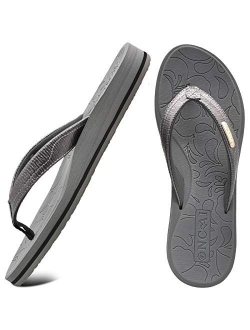 ONCAI Flip Flops For Women Yoga Mat Comfortable Beach Thong Sandals With Arch Support