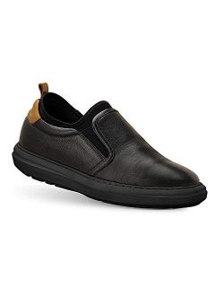 Men's G-Defy Sander Casual Shoes - VersoCloud Multi-Density Shock Absorbing Casual Dress Sockless Leather Slip-On Shoes