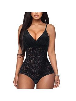  BRABIC Bodysuit Shapewear For Women Tummy Control Panties  Seamless Sleeveless Tops V-Neck Camisole Jumpsuit