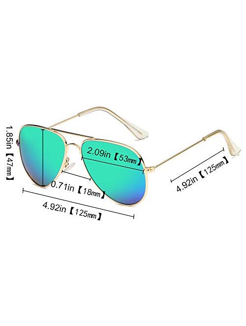 SOOLALA Children's UV400 Protection Anti-reflective Aviator Polarized Sunglasses