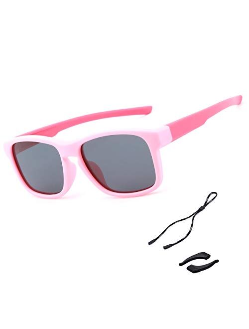 Toddler Baby Kids Sunglasses for Boys Girls Polarized UV Protection Flexible 1-3 for Sport Outdoor Baseball Party Favors