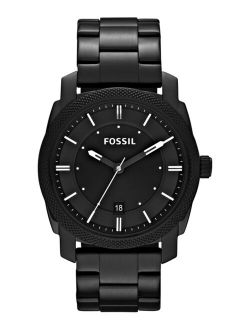 Men's Machine Black Tone Stainless Steel Bracelet Watch 42mm