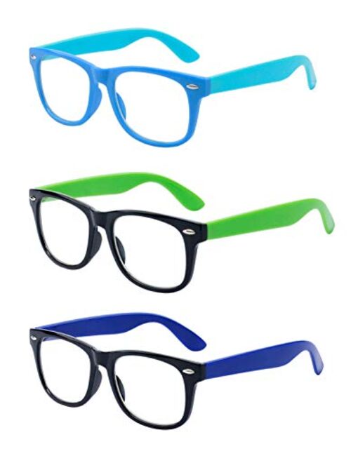 Outray 3 Pack Kids Blue Light Glasses Girls & Boys Age 3-10 Computer Gaming Eyeglasses Anti Eyestrain