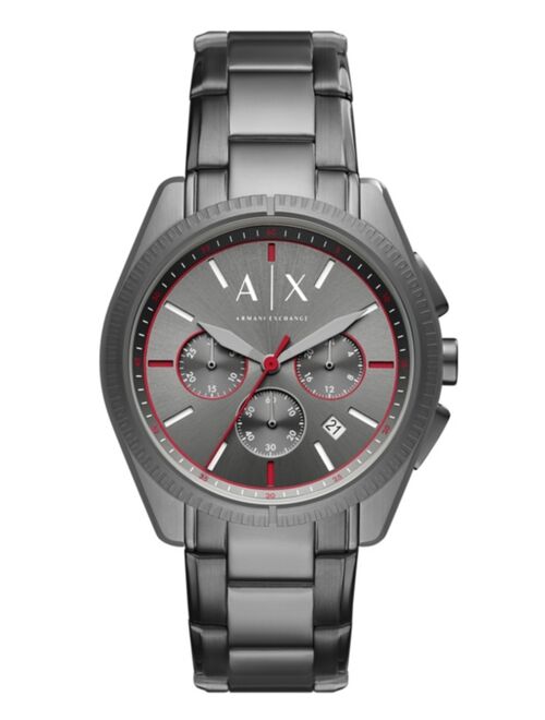 Armani Exchange AX Men's Chronograph Gunmetal Stainless Steel Bracelet Watch 42mm