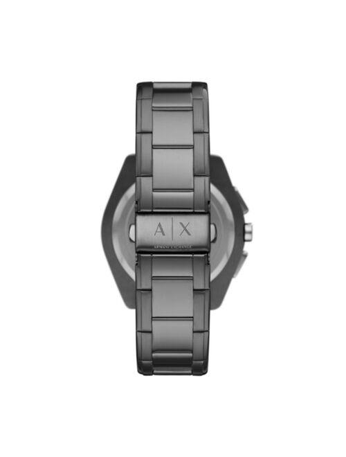 Armani Exchange AX Men's Chronograph Gunmetal Stainless Steel Bracelet Watch 42mm