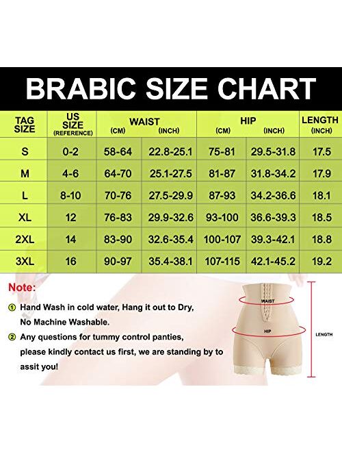 BRABIC Tummy Control Panties Shapewear Waist Cincher for Women