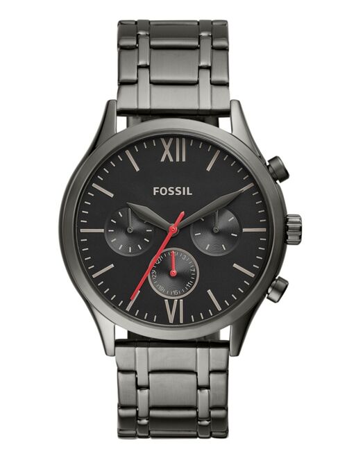 Fossil Men's Fenmore Multifunction Gunmetal Gray Bracelet Watch 44mm