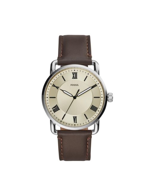 Fossil Men's Copeland Brown Leather Strap Watch 42mm