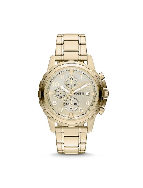 Fossil Men's Chronograph Dean Two-Tone Stainless Steel Bracelet Watch 45mm FS4795