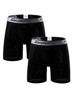 Men's Underwear Sports Boxer Briefs Quick Dry Athletic Performance Boxer Briefs Workouts Underwear