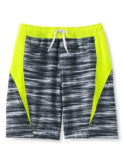 Boys Pattern Active Stretch Swim Trunks