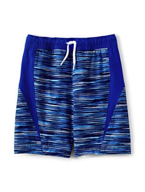 Lands' End Boys Pattern Active Stretch Swim Trunks