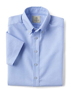 Boys Short Sleeve Oxford Dress Shirt