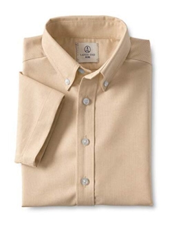 Boys Short Sleeve Oxford Dress Shirt