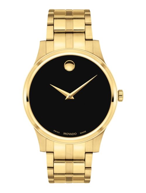 Movado Men's Swiss Gold PVD Stainless Steel Bracelet Watch 40mm