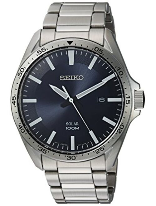 Seiko Men's Sport Watches Japanese-Quartz Stainless-Steel Strap, Silver, 20 (Model: SNE483)