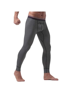 Men's Thermal Underwear Thermal Bottoms Cotton Thermal Pants Base Layer Bottoms Warm Long Johns Pants