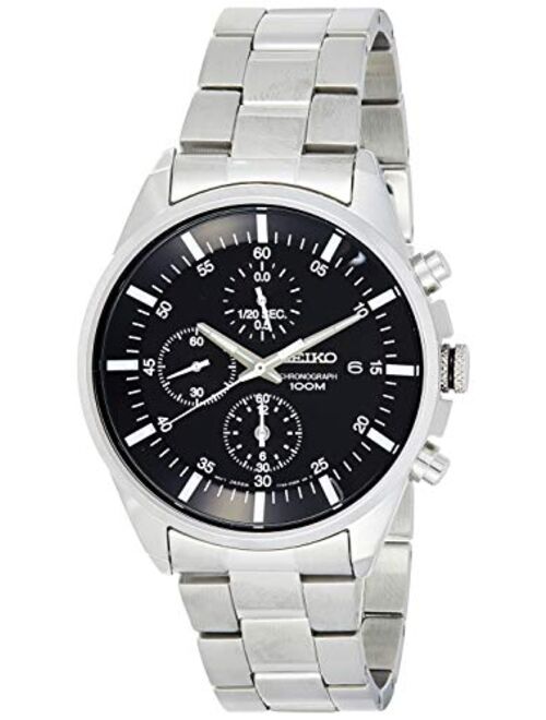 Seiko Sieko Men's SNDC81 Stainless Steel Analog with Black Dial Watch