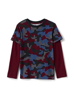 Boys Long Sleeve Double Layer Slub Tee