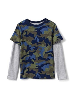 Boys Long Sleeve Double Layer Slub Tee