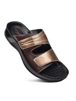 Orthotic Comfort Dual Strap Sandals and Flip Flops with Arch Support for Comfortable Walk