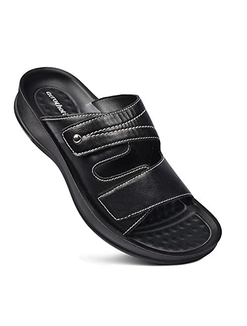 AEROTHOTIC Orthotic Comfort Dual Strap Sandals and Flip Flops with Arch Support for Comfortable Walk