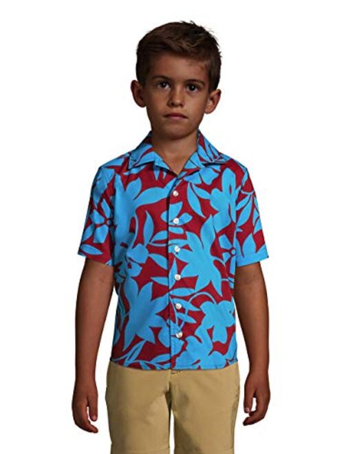 Lands' End Boys Short Sleeve Poplin Camp Shirt