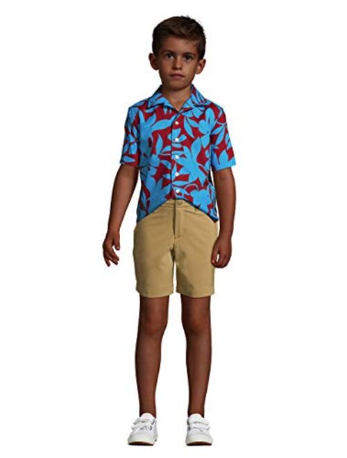 Lands' End Boys Short Sleeve Poplin Camp Shirt