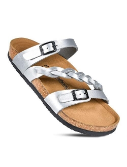 Women's Arch Support Casual Strappy Slide Sandals