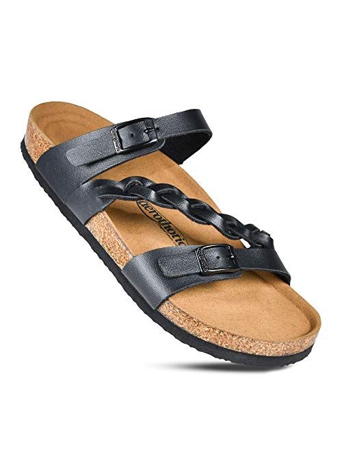 AEROTHOTIC Women's Arch Support Casual Strappy Slide Sandals