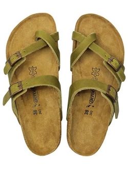 Womens Arch Support Cork Footbed Slide Sandals