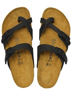 Womens Arch Support Cork Footbed Slide Sandals