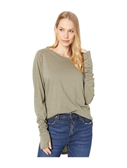 Women's Solid Long Sleeve With Thumbhole Arden Tee