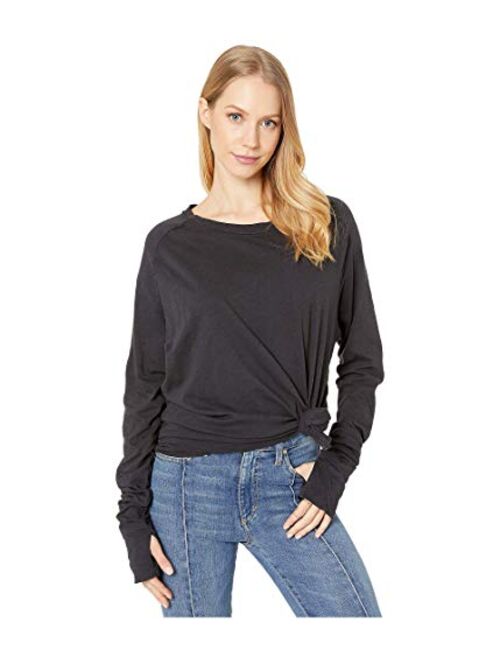 Free People Women's Solid Long Sleeve With Thumbhole Arden Tee