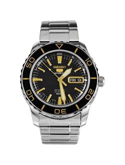 5 Sports Automatic Black Dial Stainless Steel Mens Watch SNZH57J1 by Seiko Watches