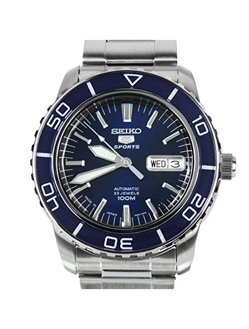 Seiko 5 Sports SNZH53J1 Japan Men's Stainless Steel Blue Dial Automatic Watch