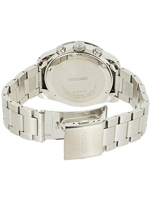 Seiko Men's 43.2mm Steel Bracelet & Case Hardlex Crystal Solar Blue Dial Analog Watch SSC717P1