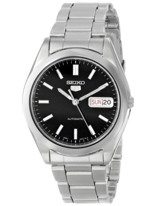 Seiko Men's SNX997 "Seiko 5" Black Dial Stainless Steel Automatic Watch