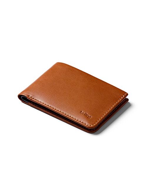 Bellroy Low Wallet (Thin Leather Bifold Wallet, Low Profile, Holds 4-12 Cards, Flat Note Storage, Hidden Pocket For Extra Business Cards) - Caramel